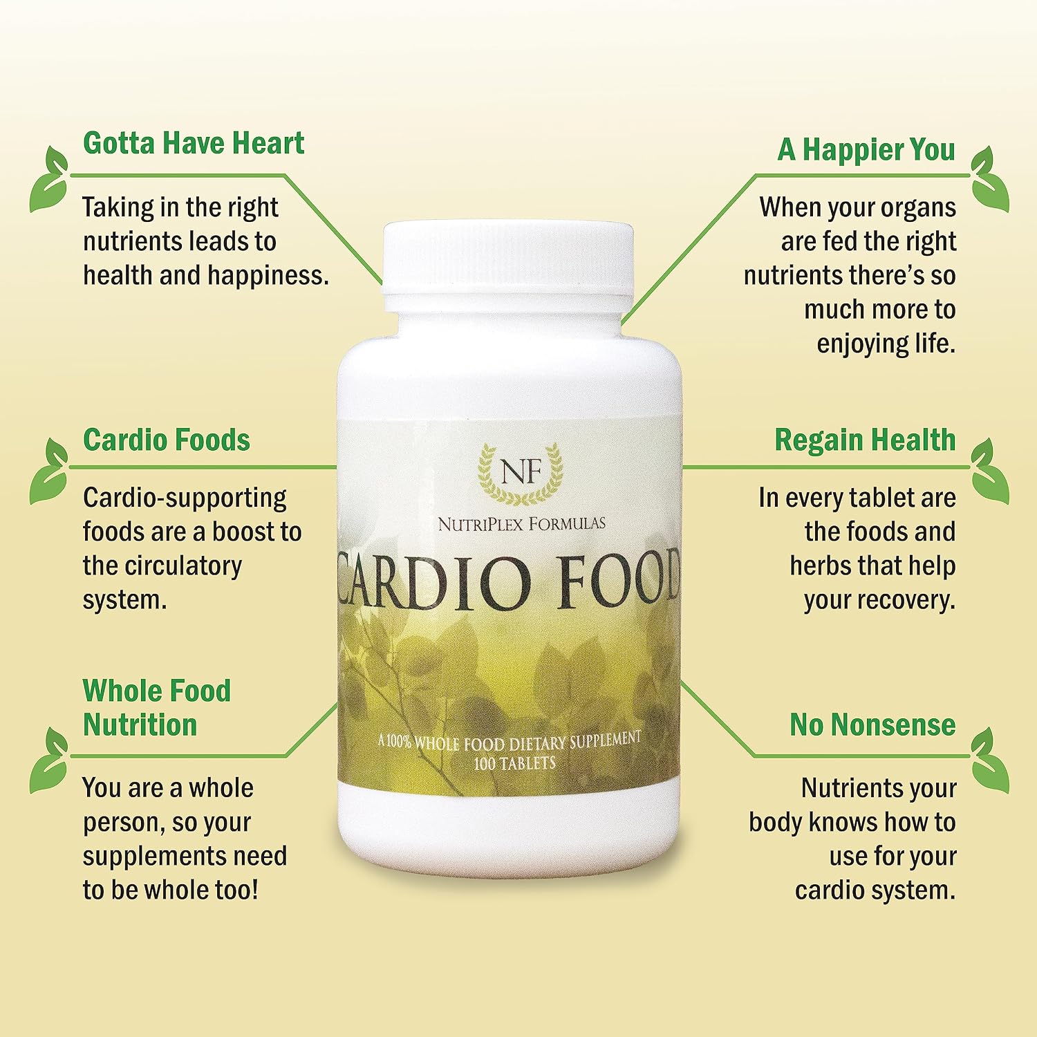 NutriPlex Formulas Cardio Food - Complemento Alimenticio para el Corazón y la Circulación