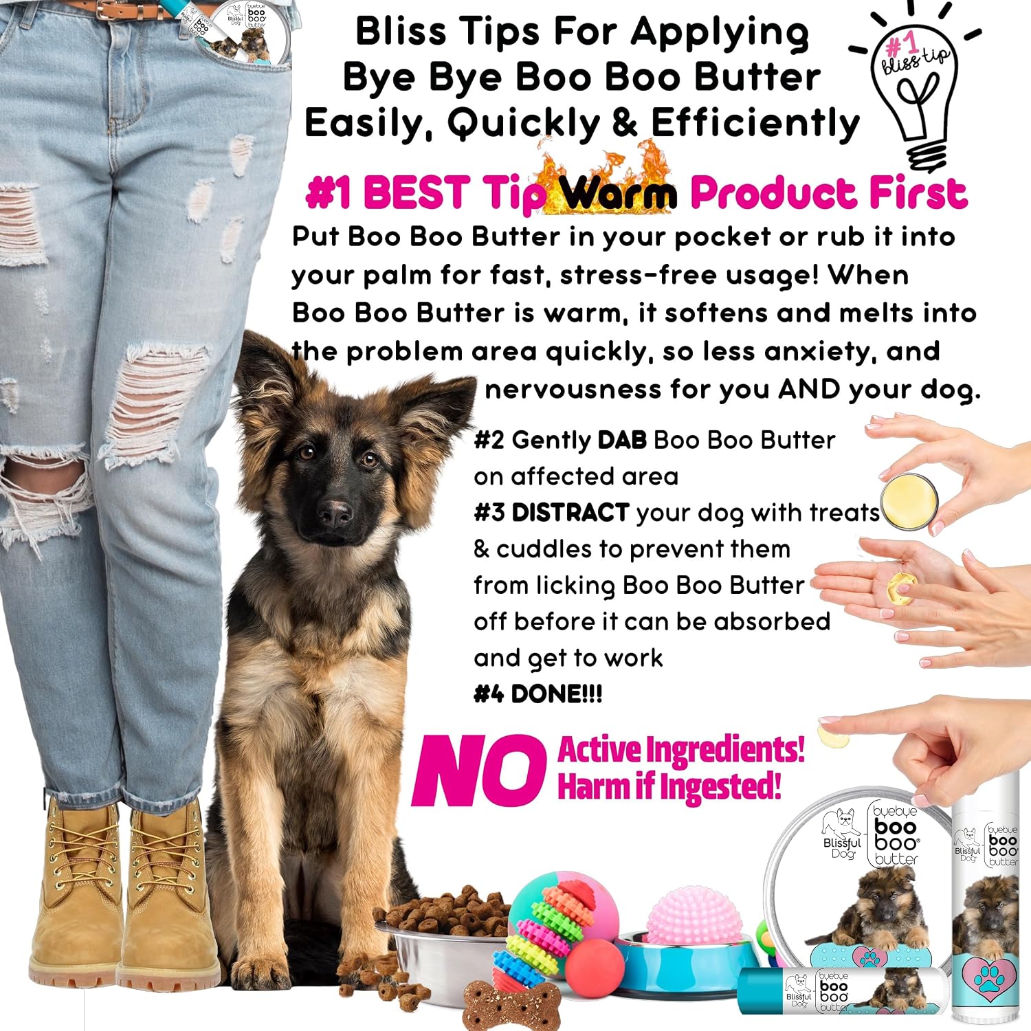 The Blissful Dog 8 oz TIN German Shepherd Booboo Butter