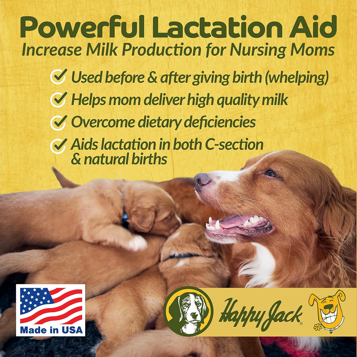 HAPPY JACK Milkade - Suplemento para perras lactantes, 56 g