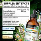 BIO KRAUTER® Suplemento para Perimenopausia y Menopausia - Tintura Vegana de Agripalma 118 ml (4 oz) - 56 días - Sin Alcohol ni Azúcar - 650 mg por dosis