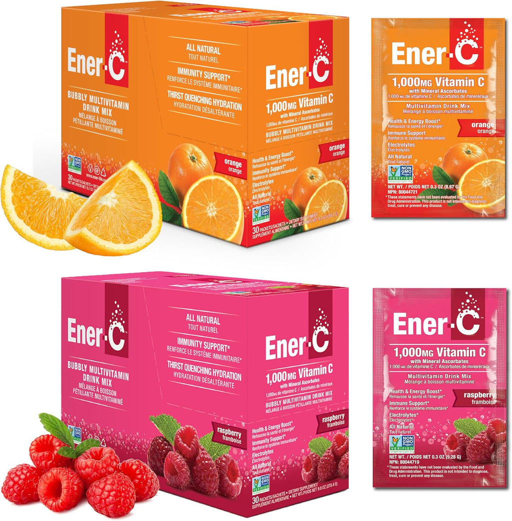Ener-C Multivitamin Drink Mix - Orange & Raspberry, 60 Packets