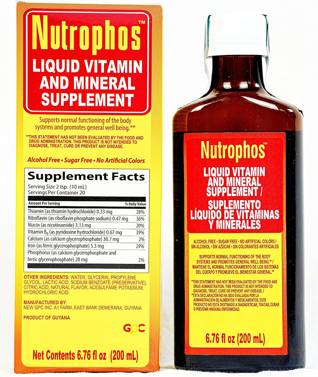 Nutrophos- Suplemento Líquido de Vitaminas y Minerales (200ml)