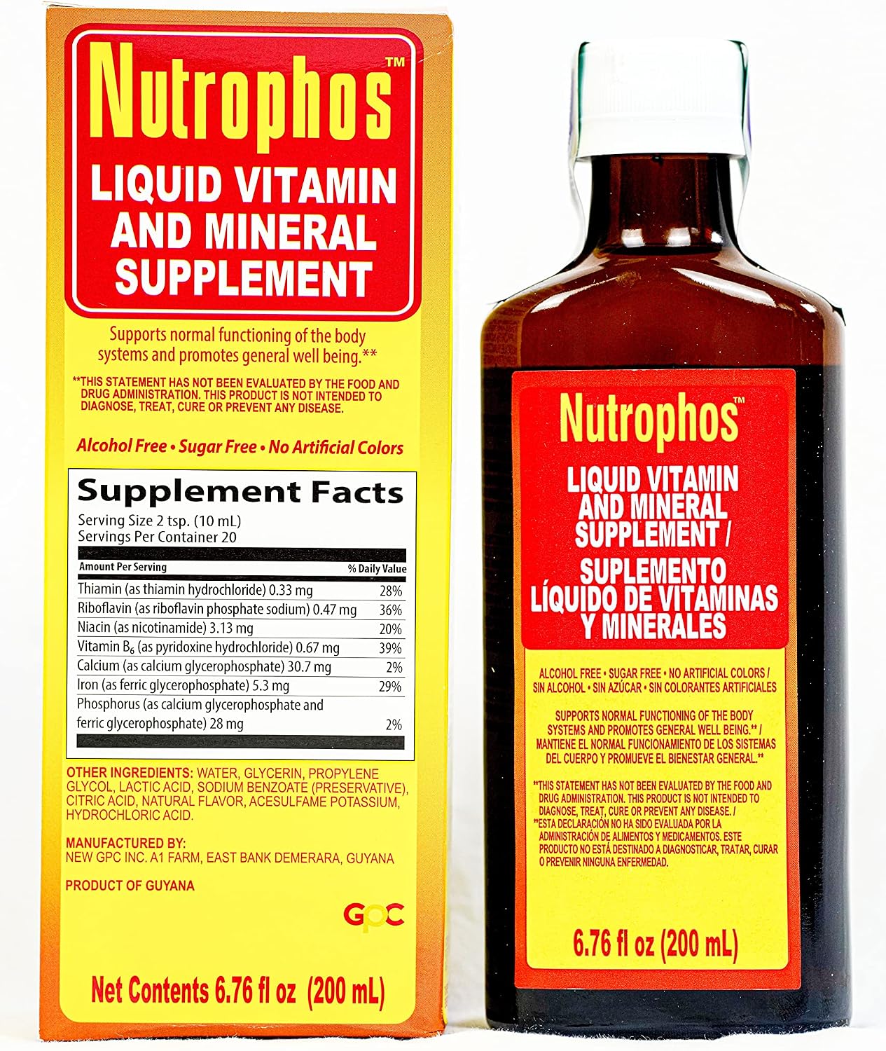 Nutrophos- Suplemento Líquido de Vitaminas y Minerales (200ml)