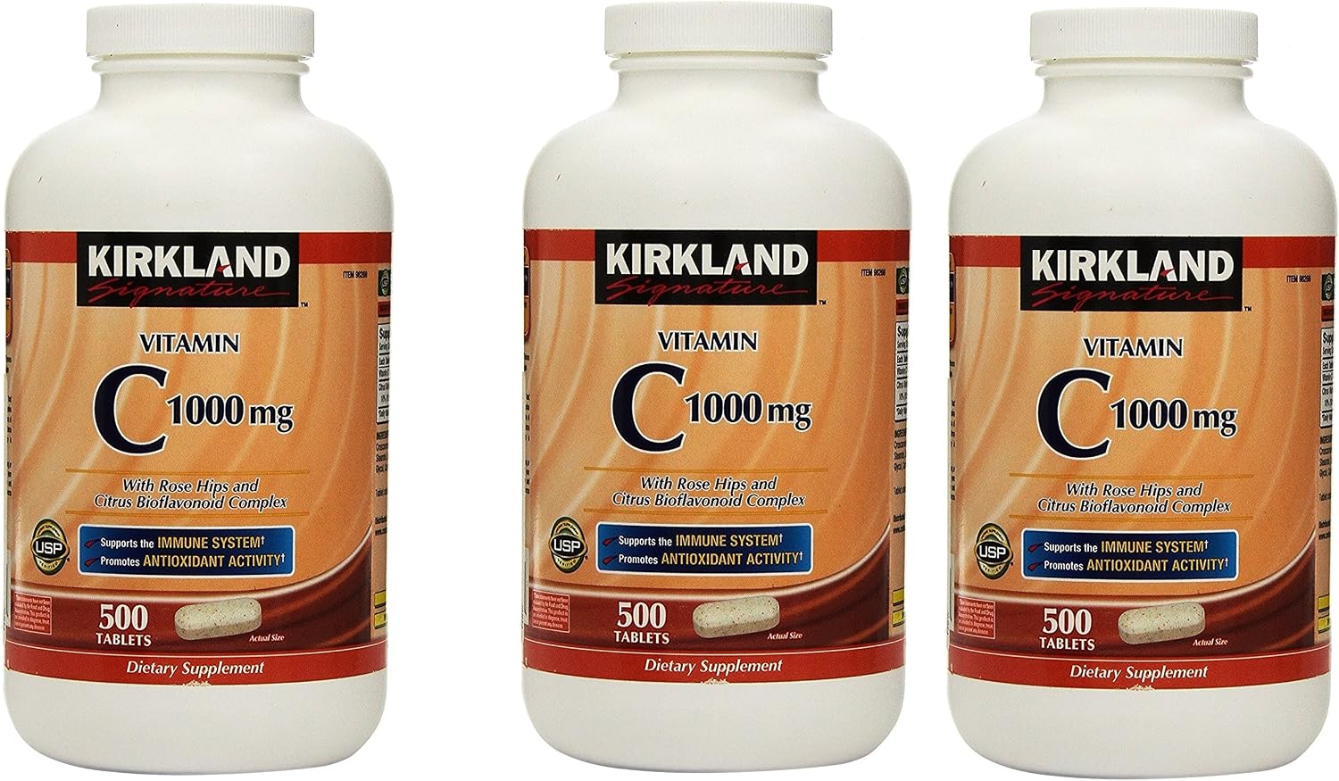 Kirkland Signature Vitamina C con Escaramujo, 500 Comprimidos