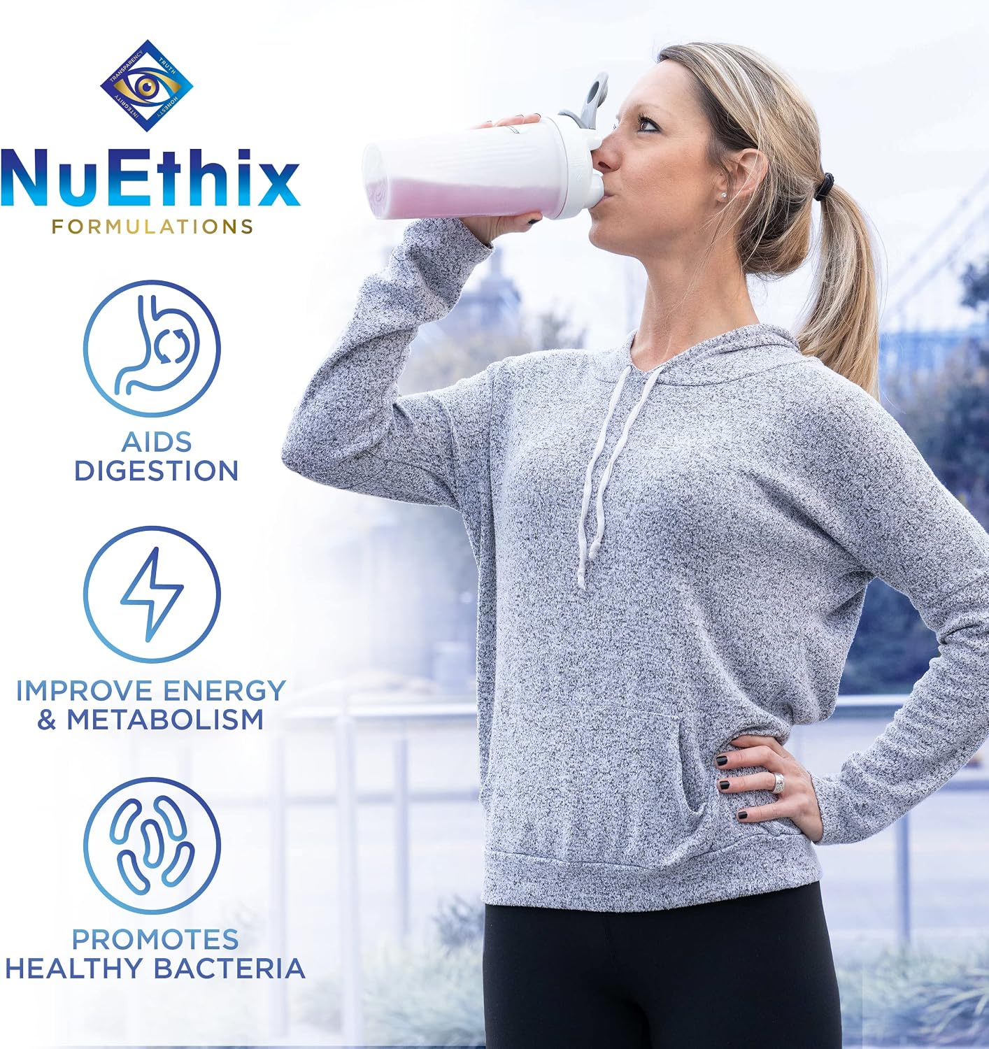 NuEthix Formulations Gourmet Greens Drink Powder - Superfoods y Probióticos - Sabor Espresso - 27 Servicios