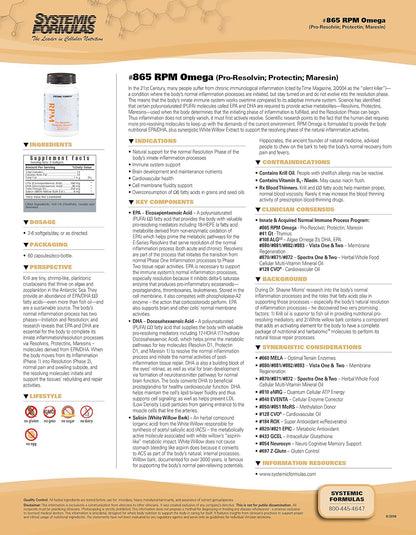 Systemic Formulas RPM Pre-Resolvin; Protectin; Maresin - 60 Cápsulas – Image 2