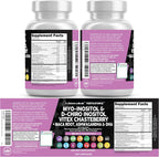 Clean Nutraceuticals Myo-Inositol y D-Chiro Inositol 2050mg - Suplemento de Fertilidad 40:1 - Vitaminas Prenatales con Ashwagandha, Maca, Vitex, Hierro, DHA, Ácido Fólico, DIM, Zinc