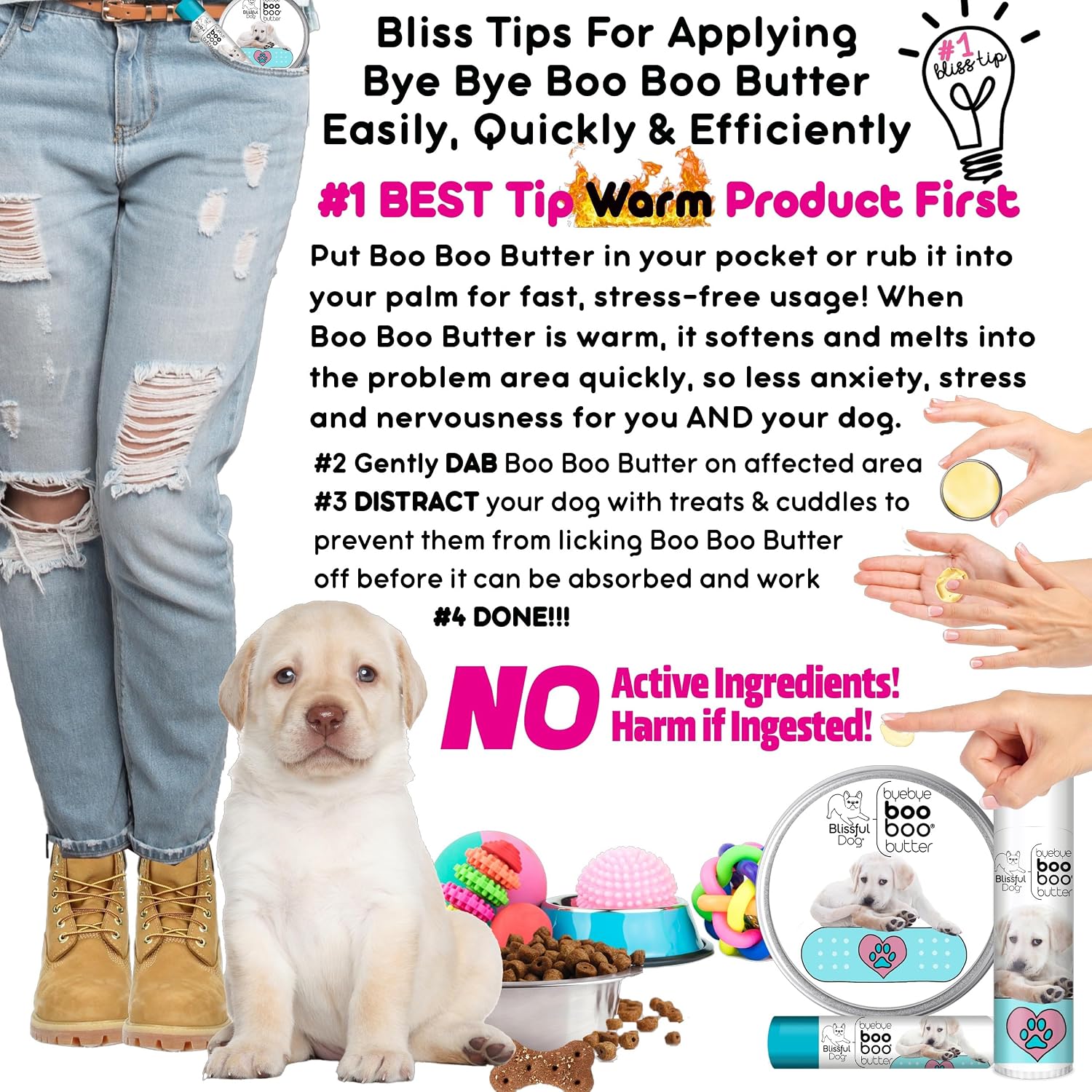 The Blissful Dog .15 oz Tube Labrador Retriever Booboo Butter