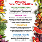 New Vitality Ruby Reds: Suplemento en polvo de frutas y verduras rojas, 311 g (30 raciones)