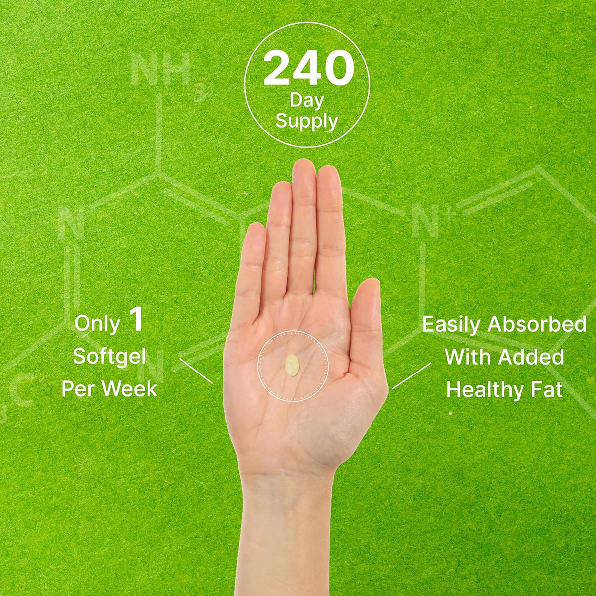 DEAL SUPPLEMENT Vitamina D3 50.000 UI + K2 – La absorción y utilización normal del calcio y el fósforo (vitamina – Image 5
