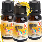 GreenPeach Gotas Orgánicas de Vitamina D3 para Bebés - 400 UI - Pack de 3