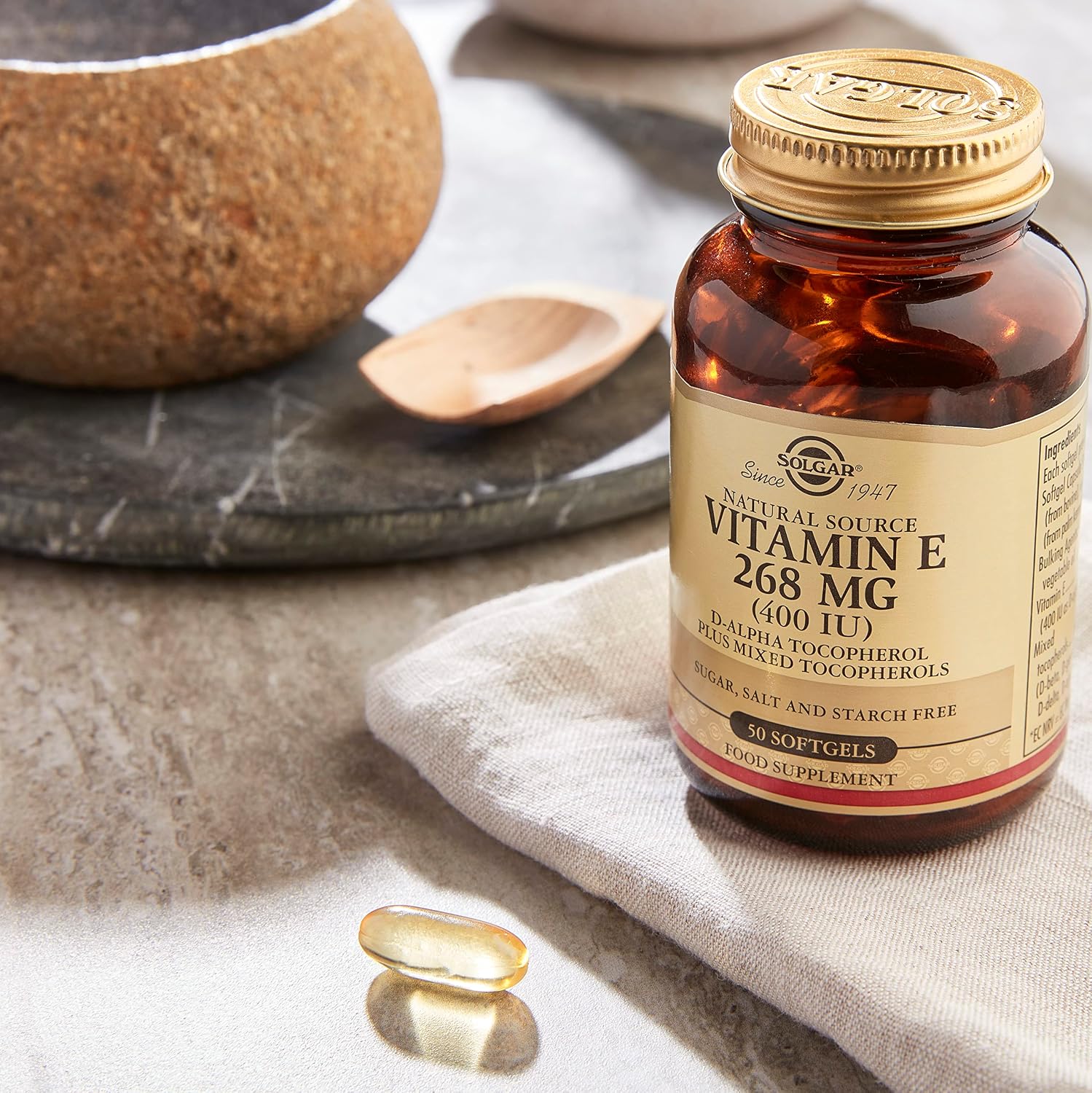 Solgar Vitamina E 268 mg (400 IU), 100 Cápsulas Vegetales