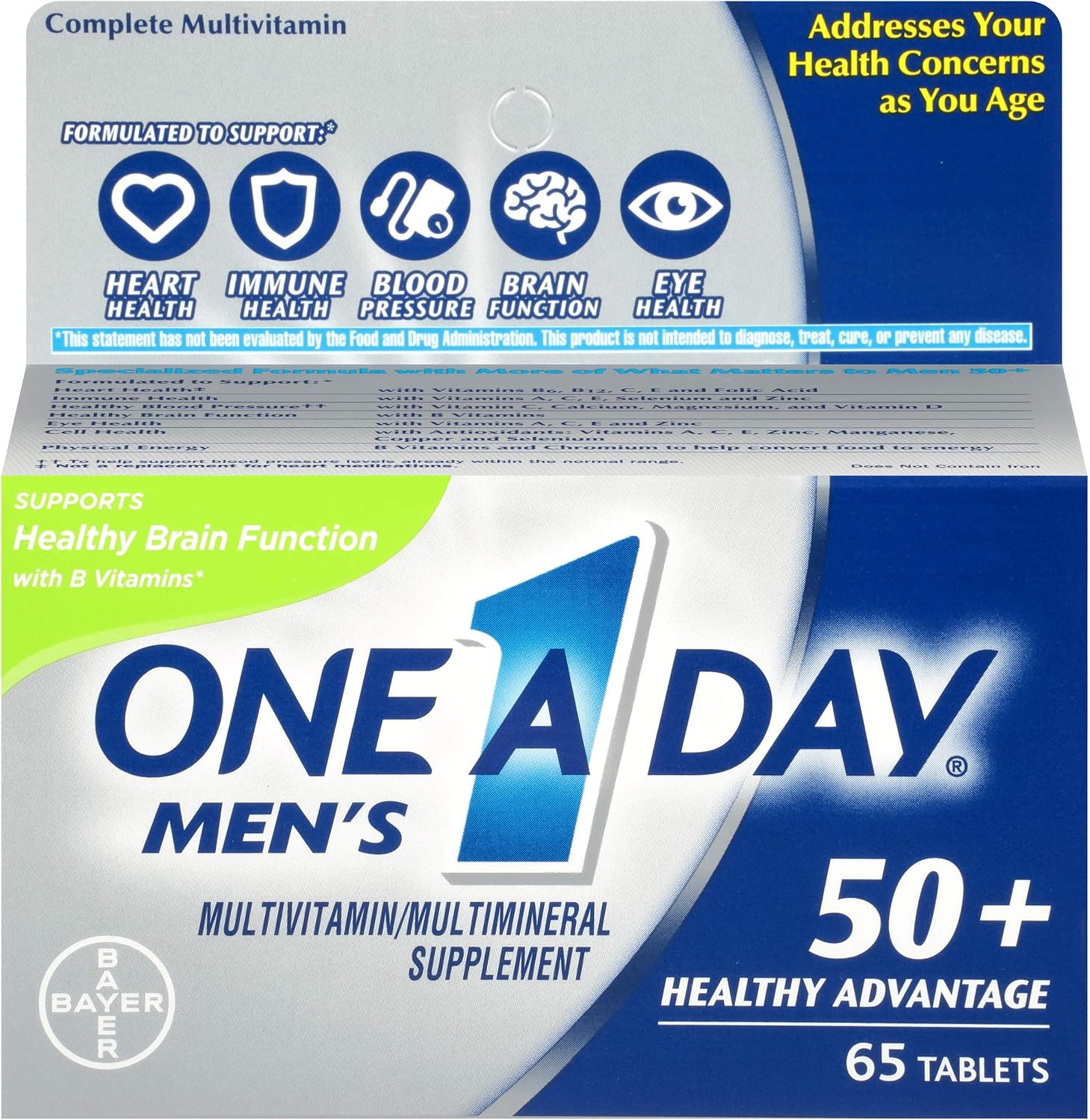 One A Day Men's 50+ Advantage Multivitaminas - 65 Comprimidos