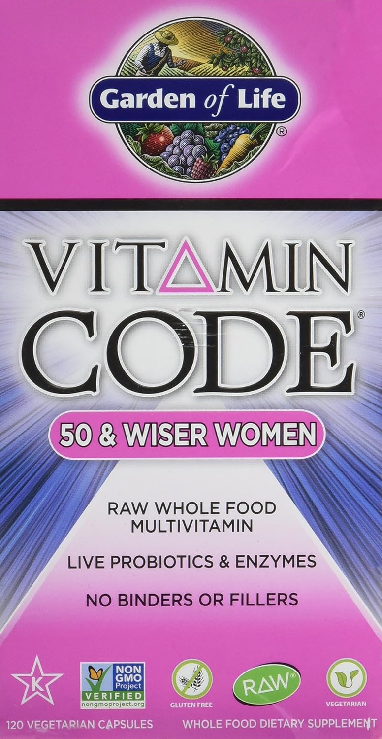 Garden of Life, Vitamin Code 50 Wiser Womens Multi, 120 Cápsulas Vegetales
