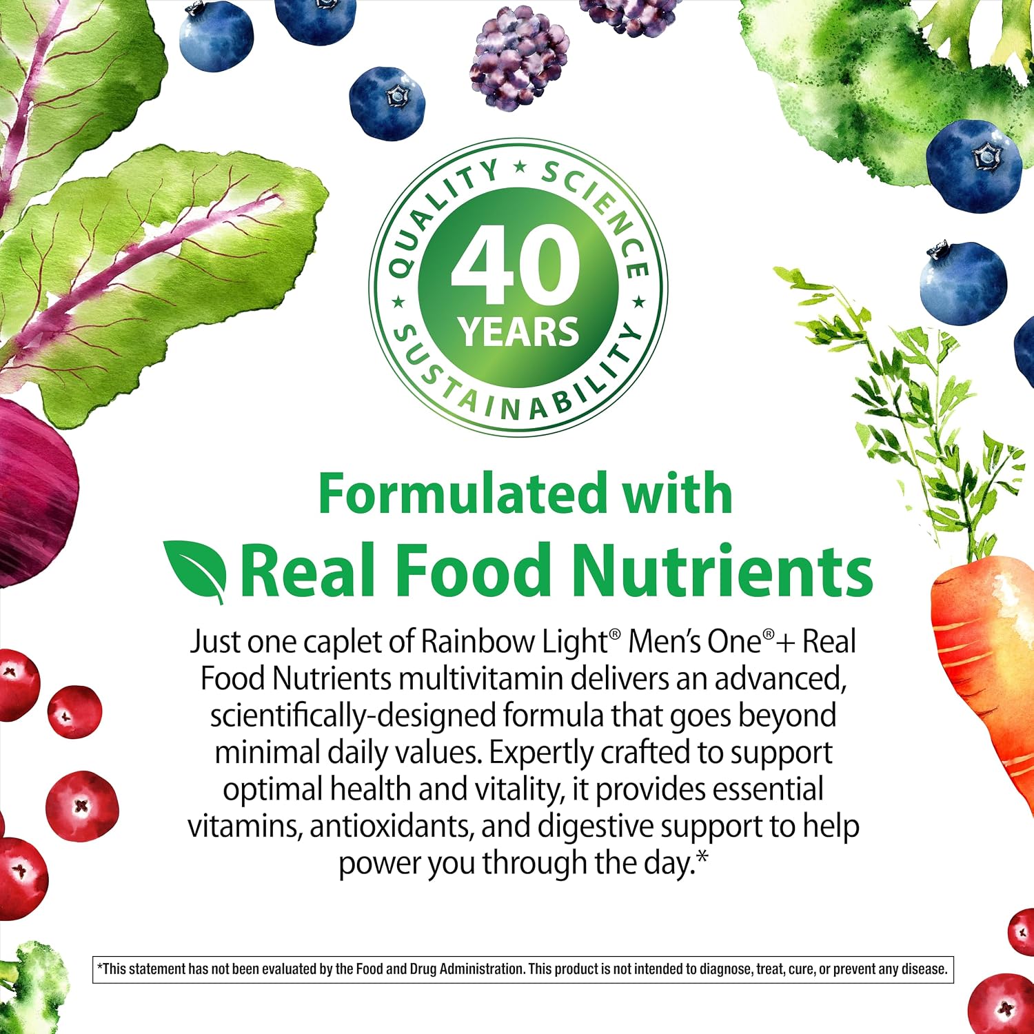 Rainbow Light Multivitamínico para Hombres One+ 30 Comprimidos