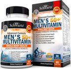Multivitamínico Diario para Hombres Mayores de 50 Años - Con Zinc, Vitaminas A, B, C, D3, E - Apoyo para la Salud del Corazón y el Cerebro - 60 Cápsulas