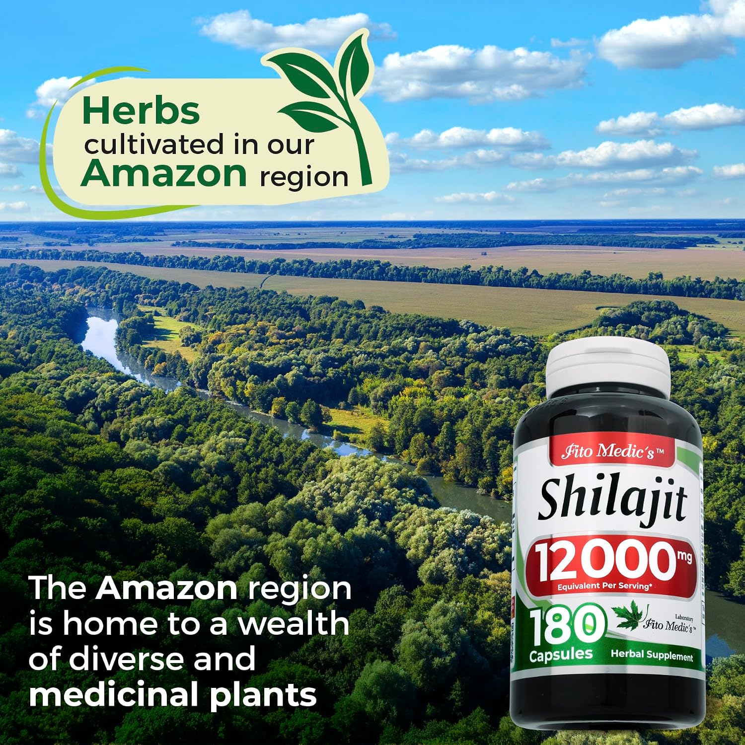 FITO MEDIC'S Lab | Shilajit | Cápsulas de Shilajit | 180 Cápsulas