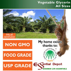Glicerina Vegetal - 1 Pinta (473 ml) - VG de Palma Sostenible RSPO - No GMO - Kosher - Halal - Grado Farmacéutico USP - Envase HDPE con Sello de Seguridad