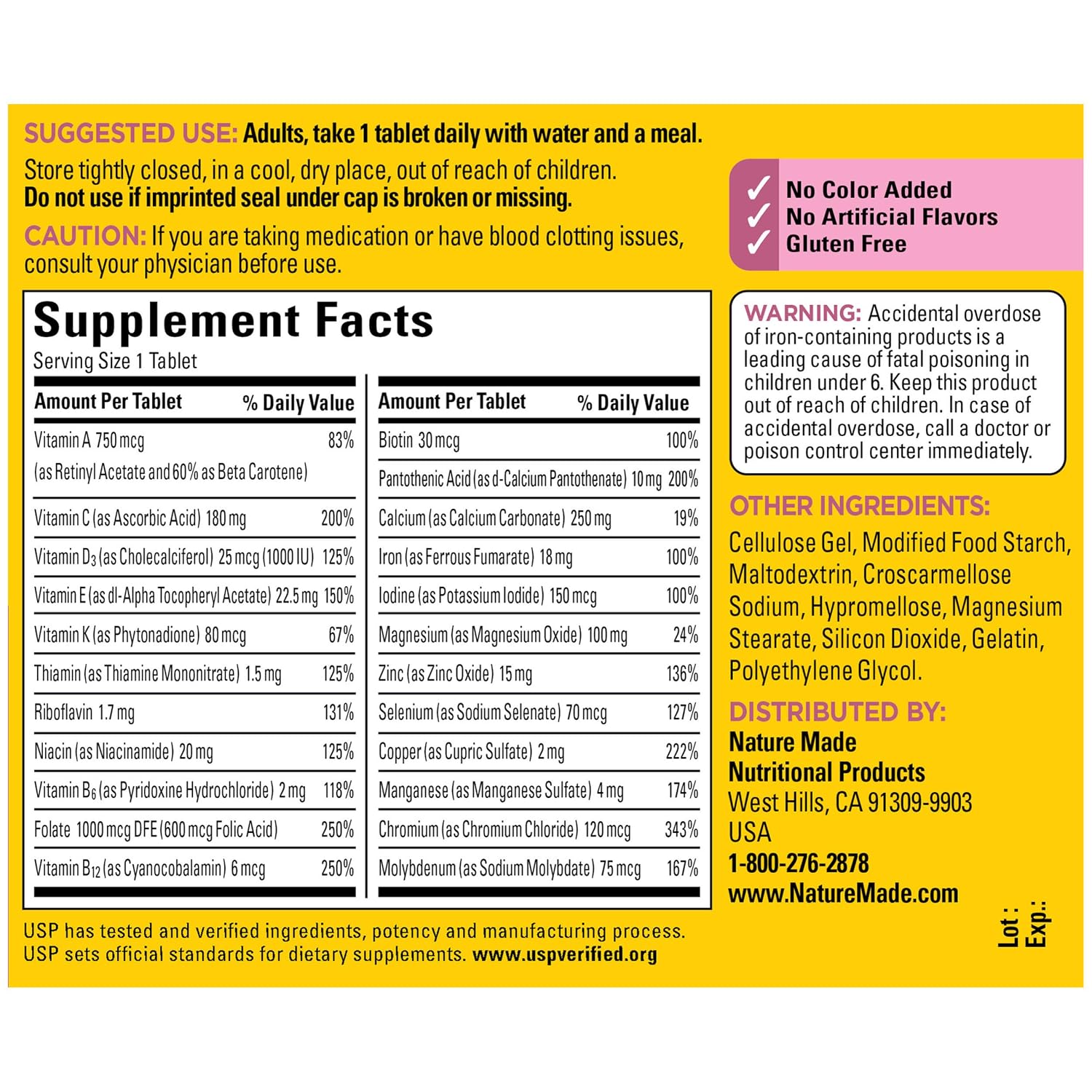 Nature Made Multivitamínico para Mujeres, 90 Comprimidos