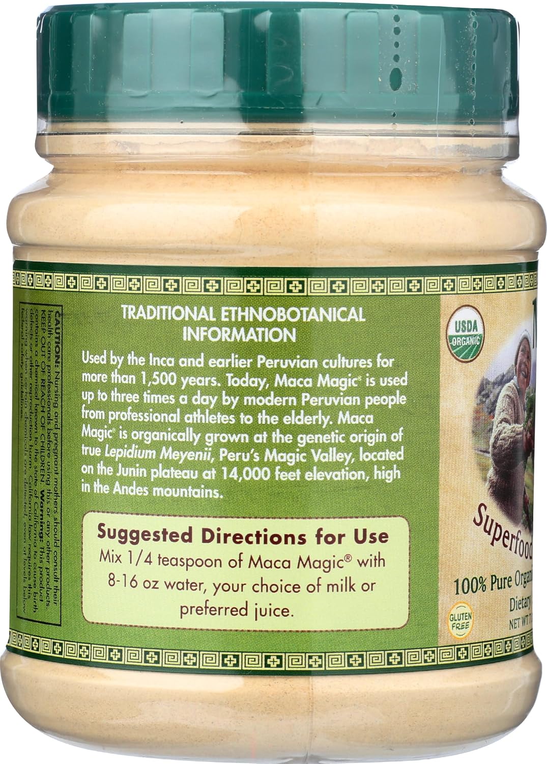 Maca Magic Maca Orgánica en Polvo - Mezcla de Maca Roja, Amarilla y Negra - 200 g