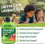 NATURELO Multivitamínico Masticable para Niños con Mezcla de Frutas Orgánicas - 60 Comprimidos