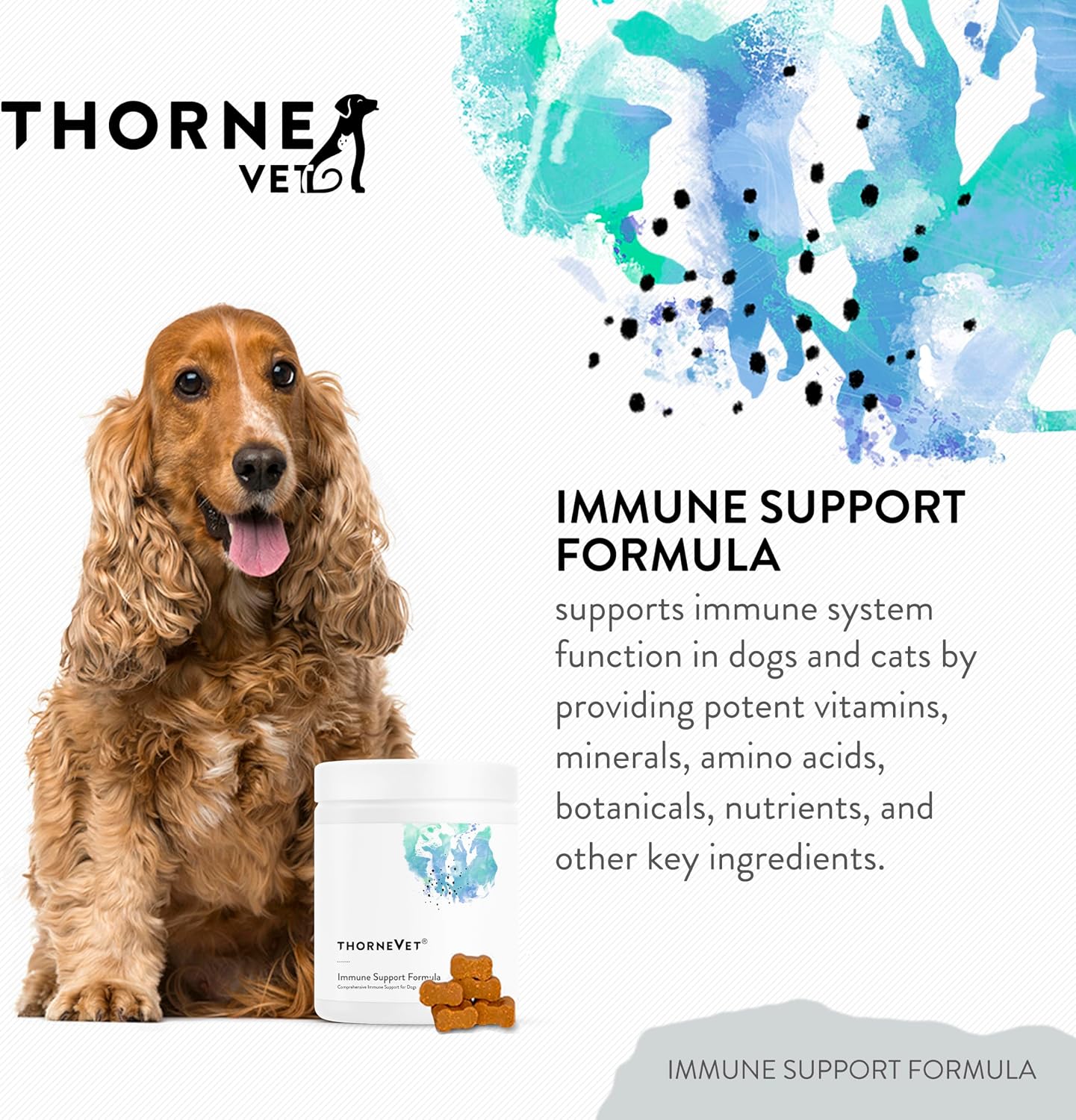 ThorneVET Immune Support Formula – Apoyo Inmunitario para Perros y Gatos, 90 Soft Chews