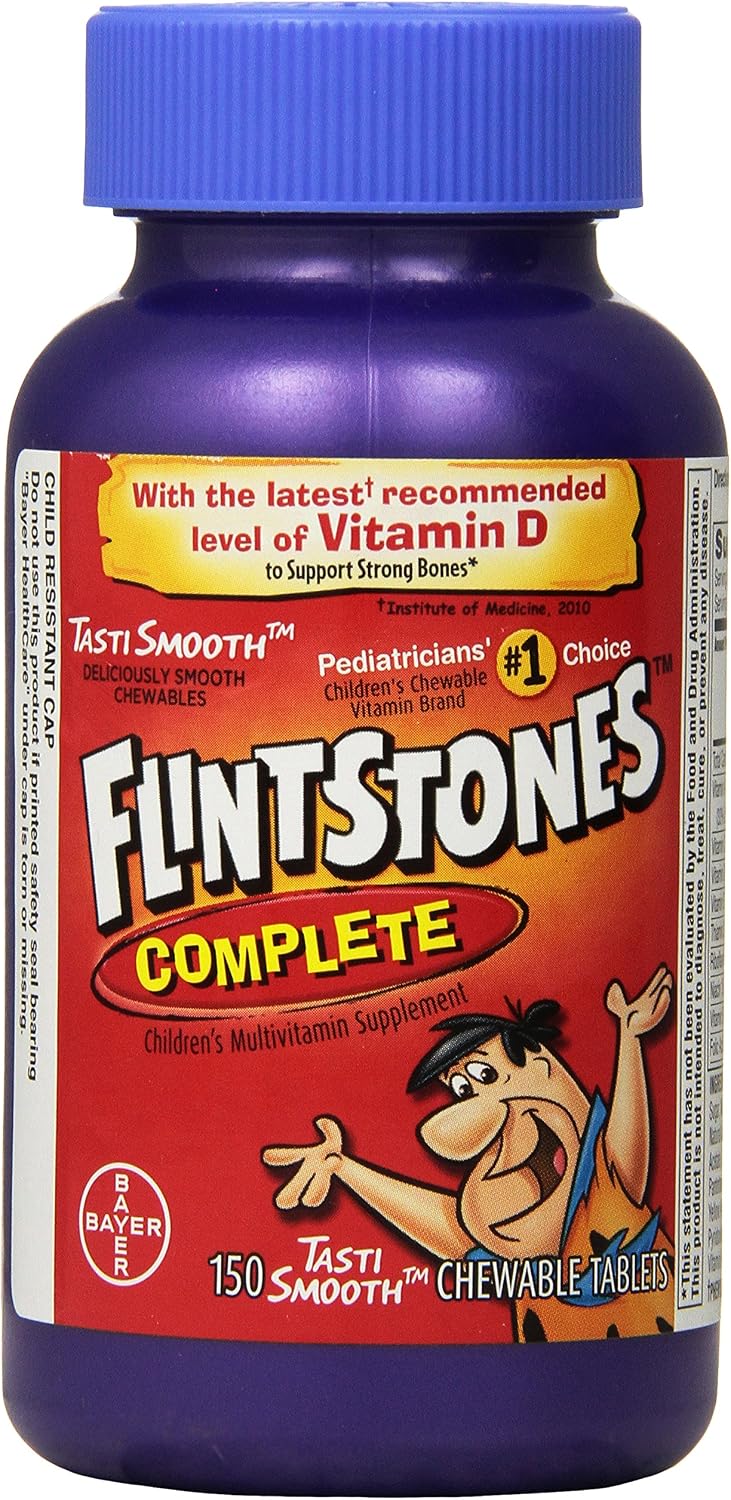 Flintstones Multivitamínico Completo para Niños, Comprimidos Masticables, 150 Comprimidos