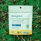 True Grace Broccoli Microgreens - Polvo Superalimento Diario - 0.4 oz (11g) - 30 Servicios