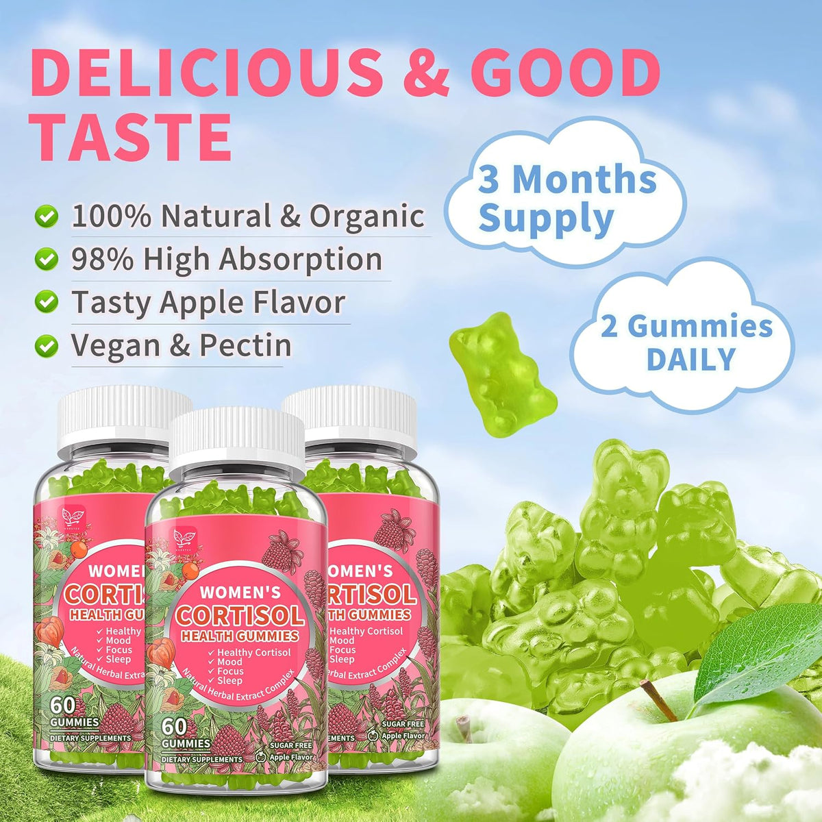 Gominolas de Cortisol para Mujer - Hudetex, – Ashwagandha: Tradicionalmente utilizada en la medicina ayurvédica, – Image 7