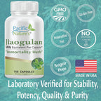 Pacific Nature's Jiaogulan - 150 Cápsulas - Extracto Estandarizado 10:1 (4100 mg)