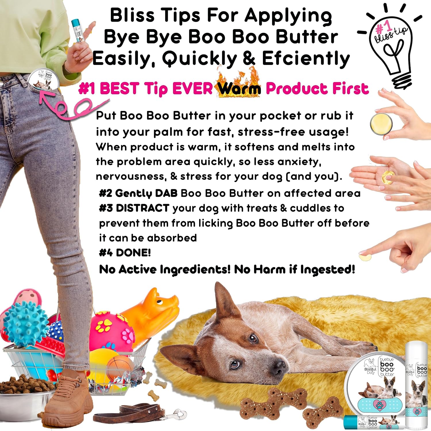 The Blissful Dog .50 oz Tube AUSTRALIAN Cattle Dog Booboo Butter