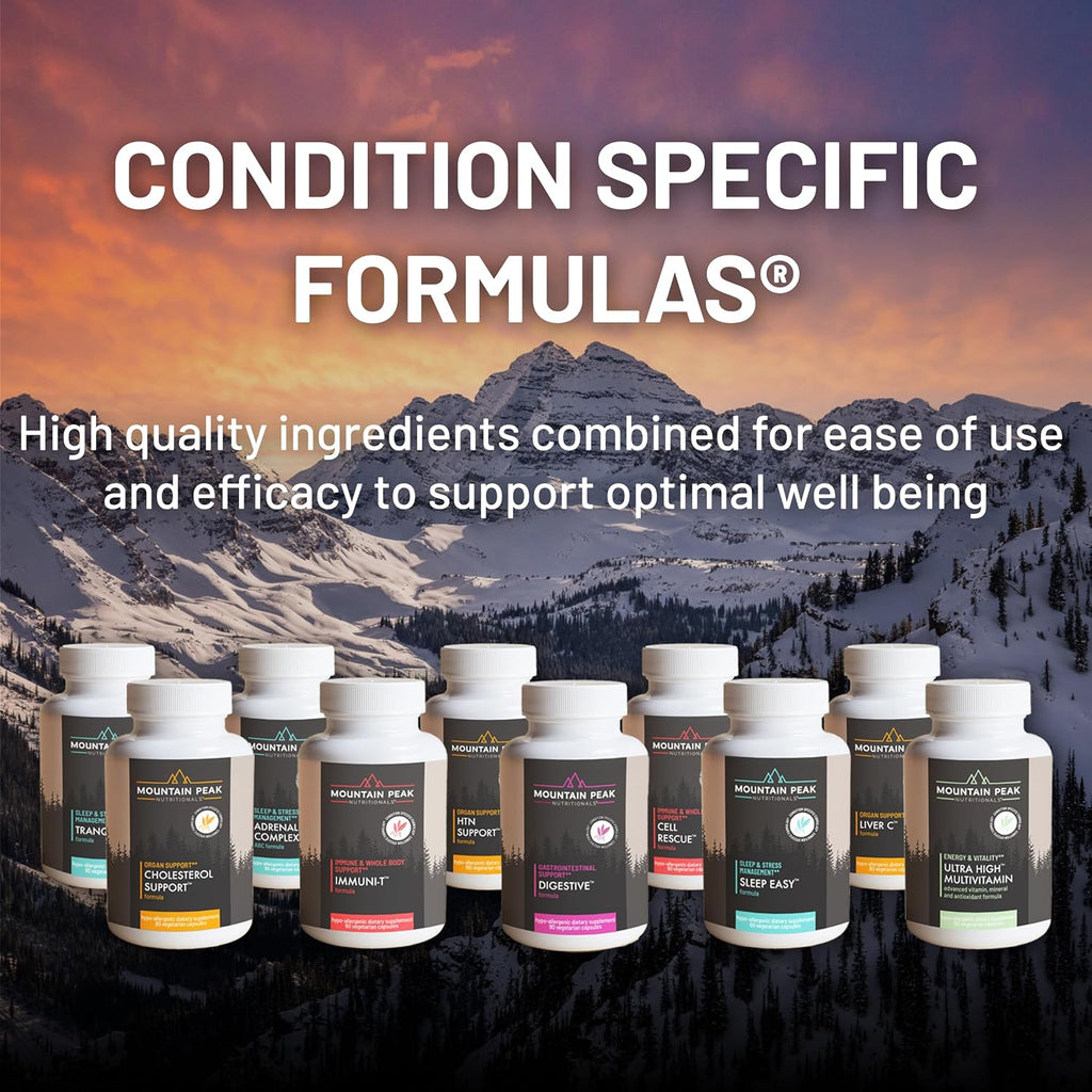Mountain Peak Adrenal B Complex — Apoyo para el Cortisol con Ashwagandha, Vitaminas B6, B12 y C — Suplemento para el Sistema Endocrino y Nervioso (90 Cápsulas Vegetales)