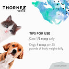 ThorneVET Liver Support Powder – Soporte Hepático para Pequeños Animales: Perros y Gatos, 90 Cucharadas