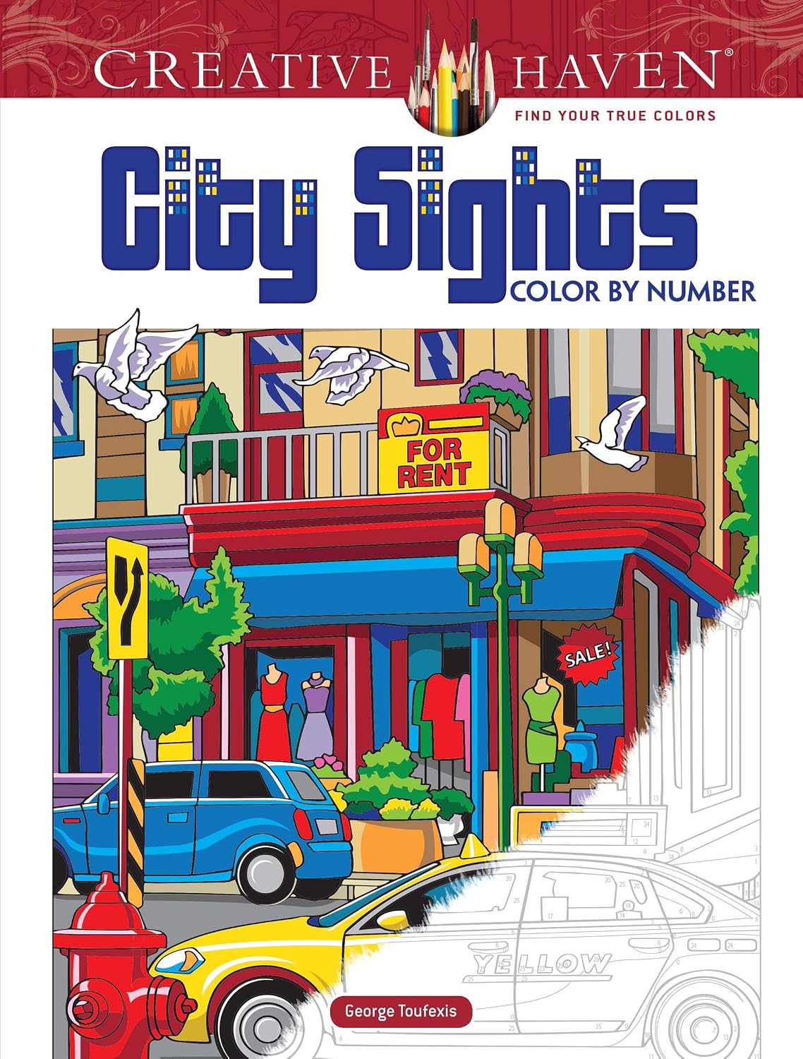 Creative Haven City Sights - Libro de colorear por números