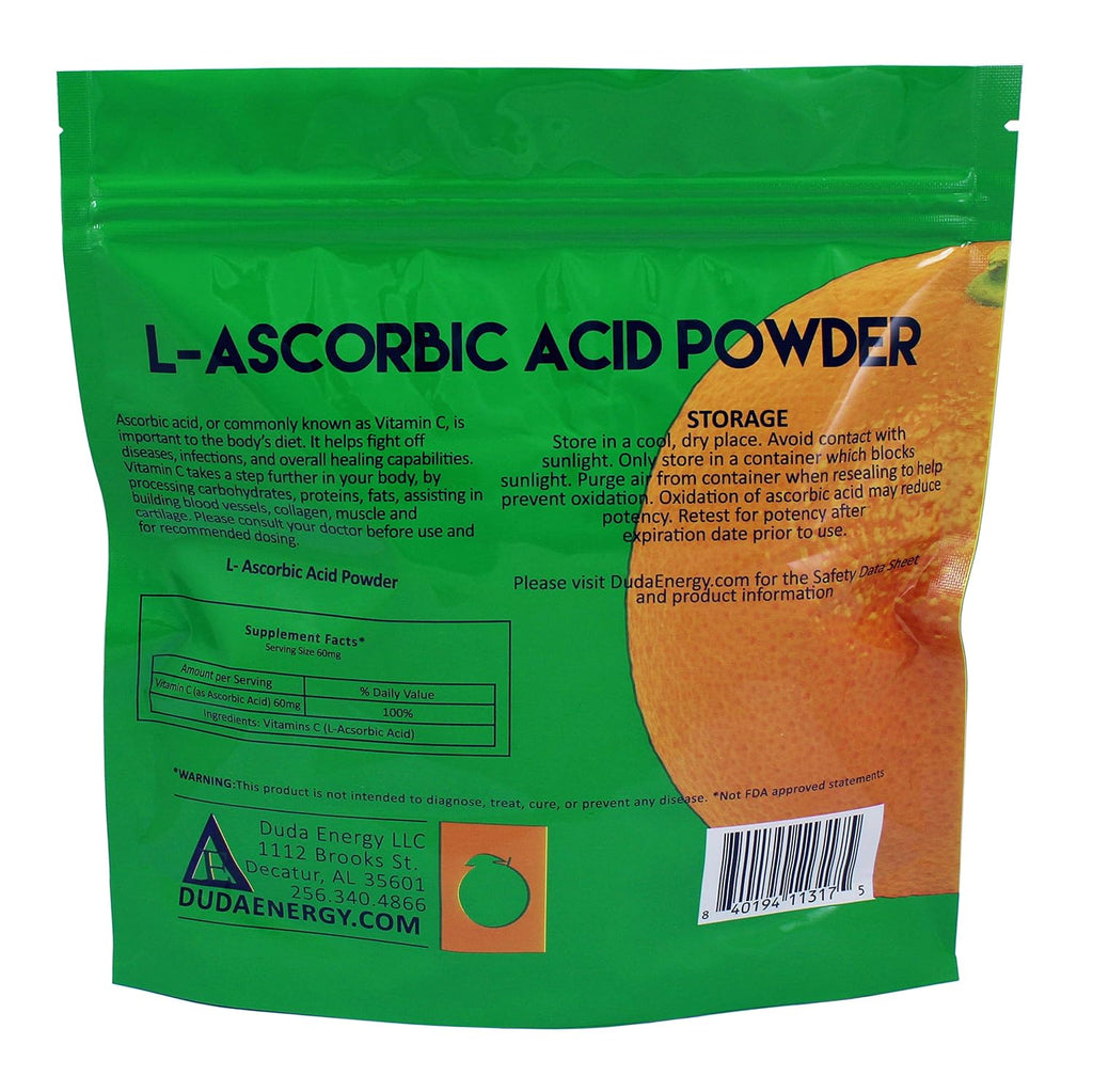 L-Ascorbic Acid Pure Powder 99+% - Vitamin C - 454 g (1 lb)