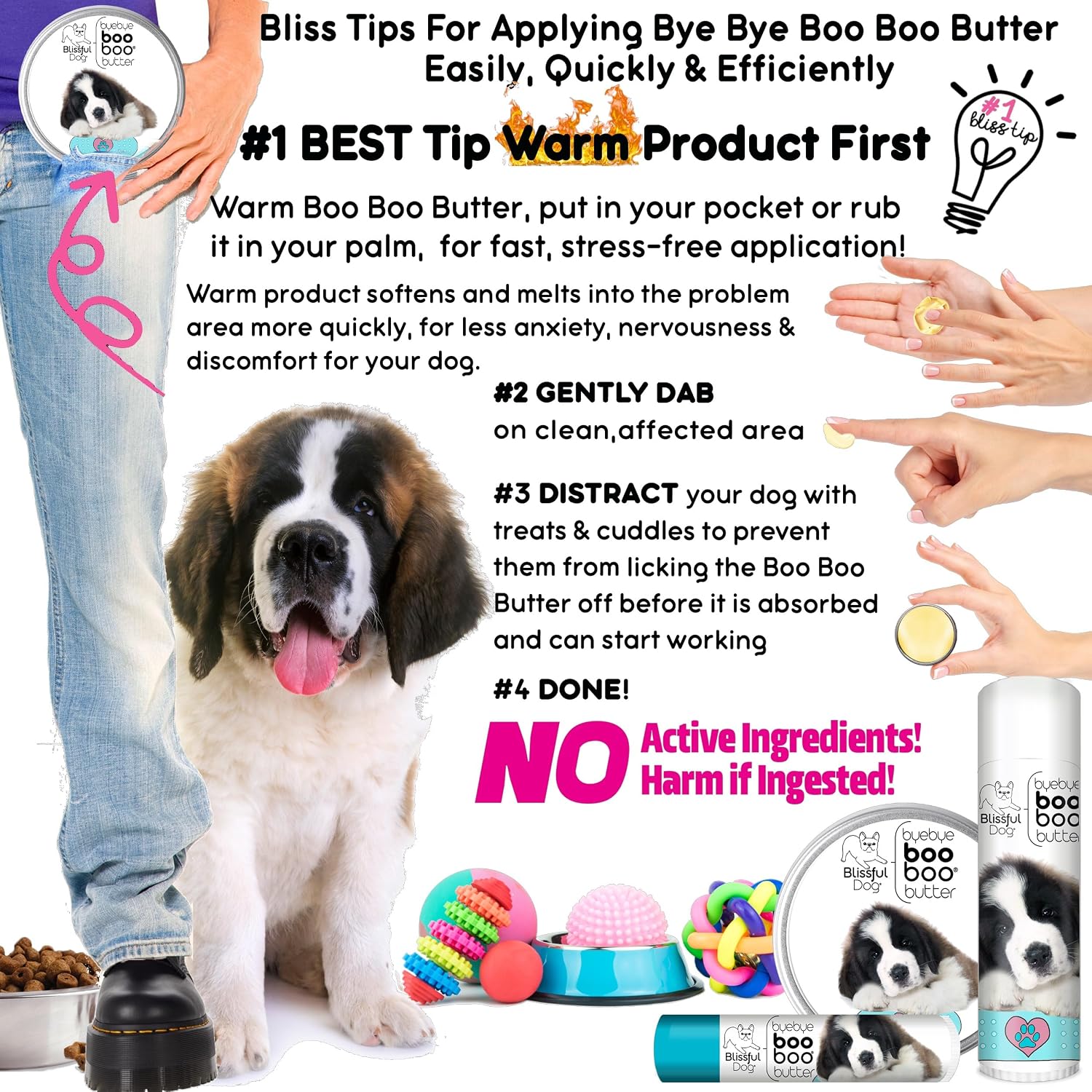 St. Bernard Booboo Butter – Natural Dog Balm (0.50 oz Tube)