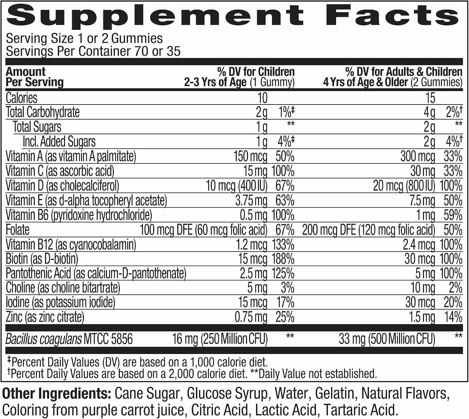 OLLY Kids Multivitamin + Probiotic Gummy - Gomitas multivitamínicas con probióticos para niños, sabor bayas, 70 unidades (pack de 3)