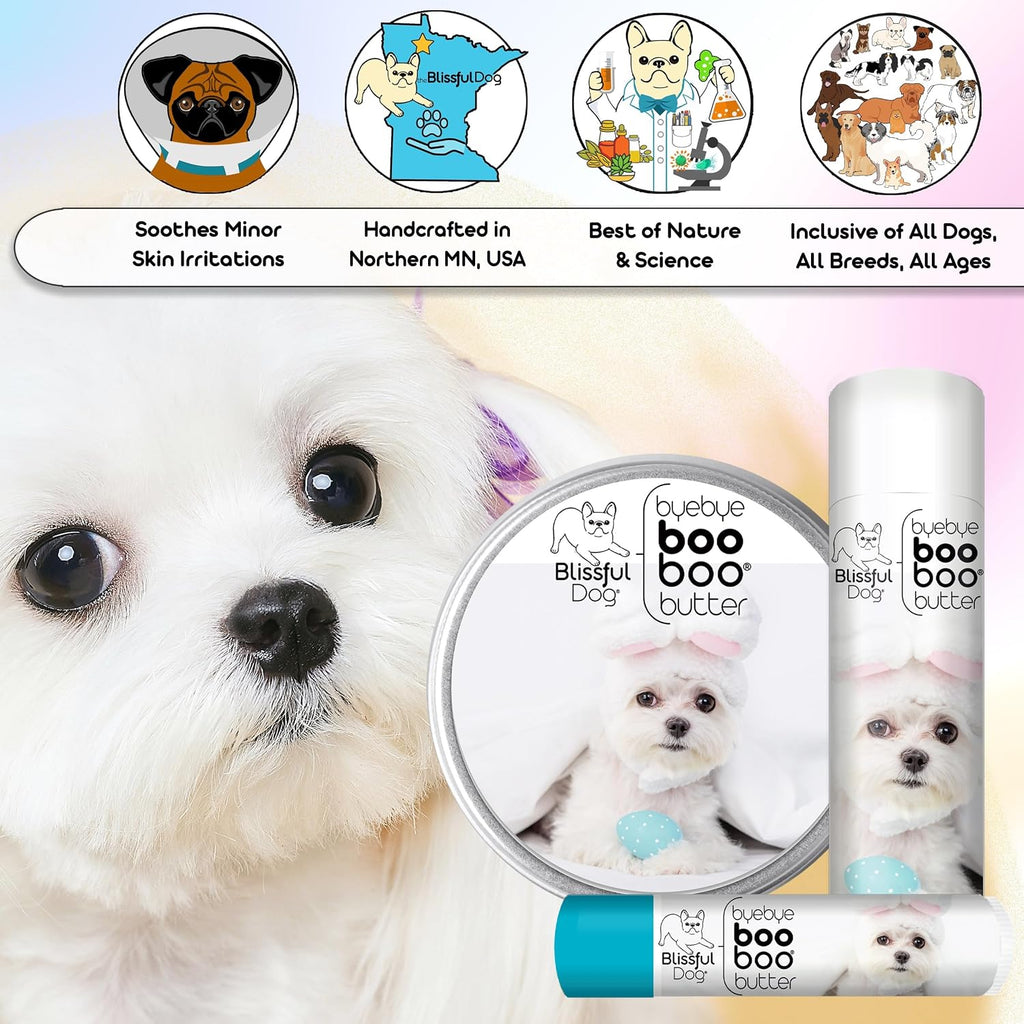 The Blissful Dog lata de 4 oz de Booboo Butter para Maltés