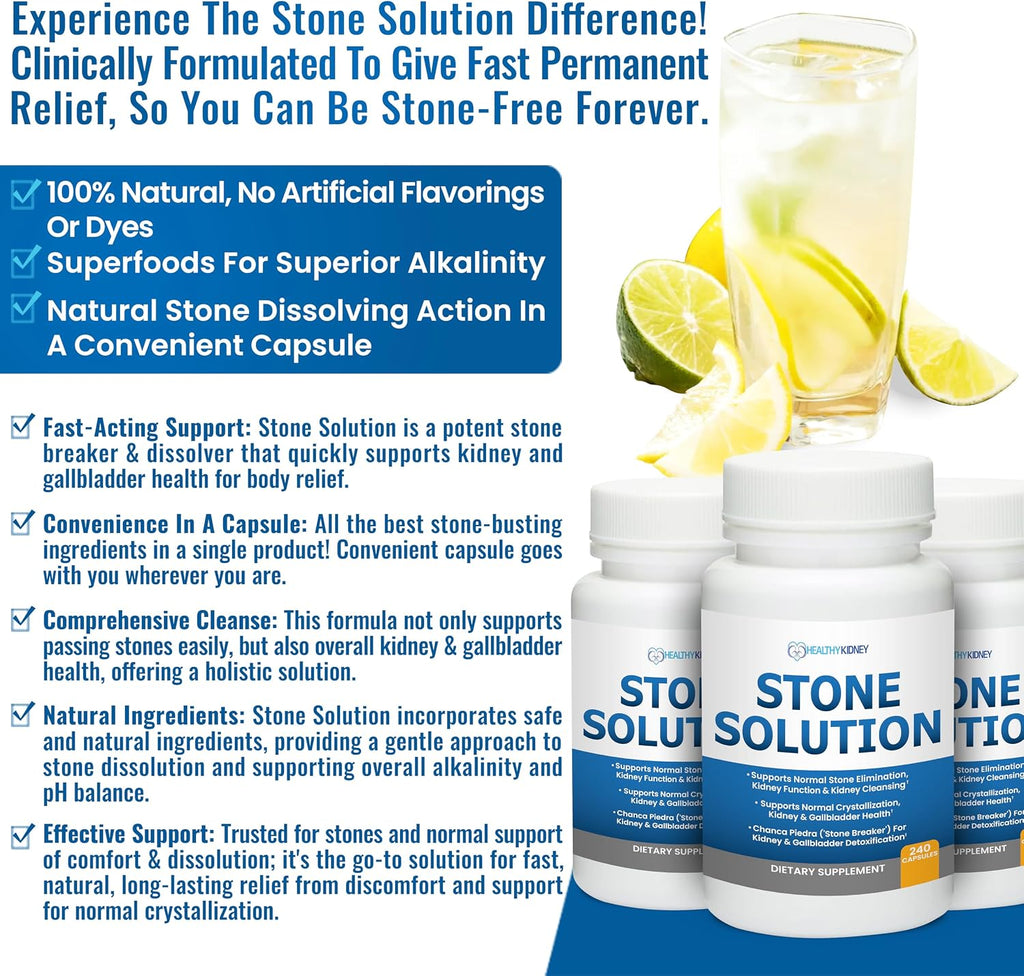 Stone Solution Cápsulas - Apoyo Renal y de la Vesícula Biliar