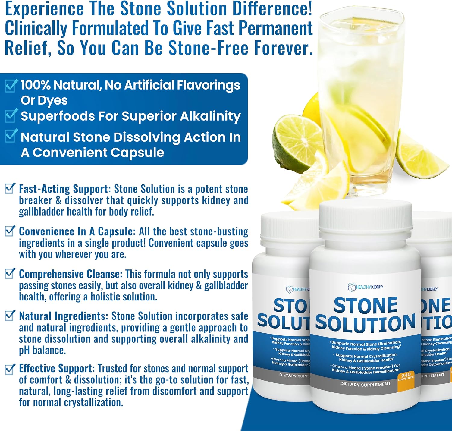 Stone Solution Cápsulas - Apoyo Renal y de la Vesícula Biliar