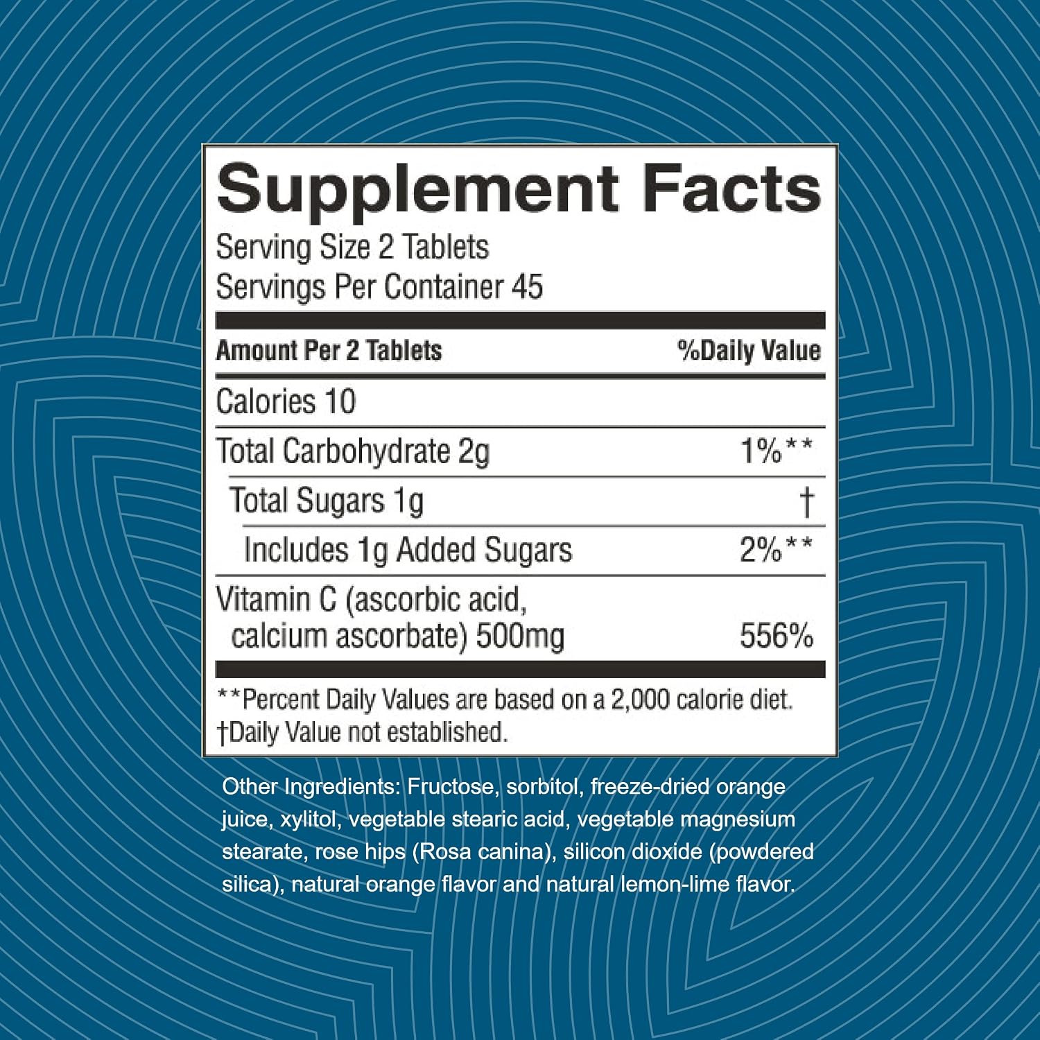 Nature's Sunshine Vitamina C Masticable 250 mg, 90 Comprimidos