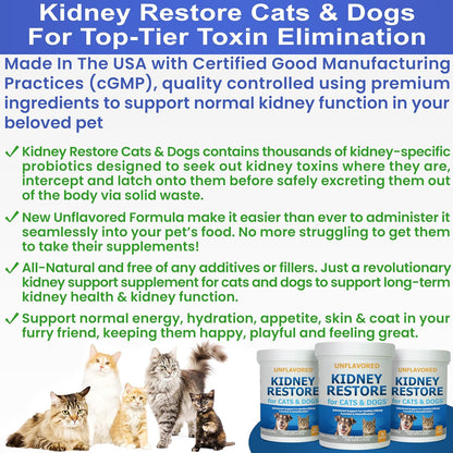Kidney Restore para Perros y Gatos – Suplemento Renal sin Sabor – Image 2