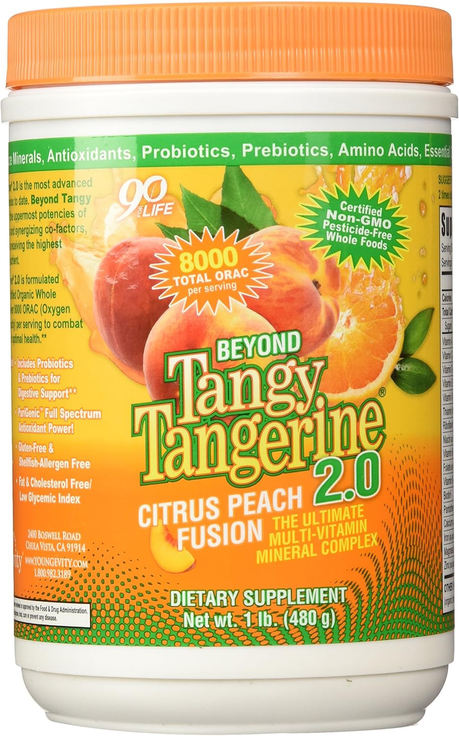 Beyond Tangy Tangerine 2.0 - Mezcla Cítrica Durazno - 480g