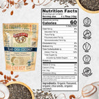 Organic Flax, Chia, and Coconut Seed Blend with 2,330 mg Omega-3 Fatty Acids, Fiber Supplement with Whole Chia Seeds and Ground Flax, 340g