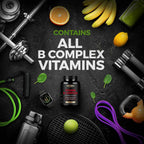 NURTURLY Vitamin B Complex - Complejo B Completo con Biotina - 90 Comprimidos