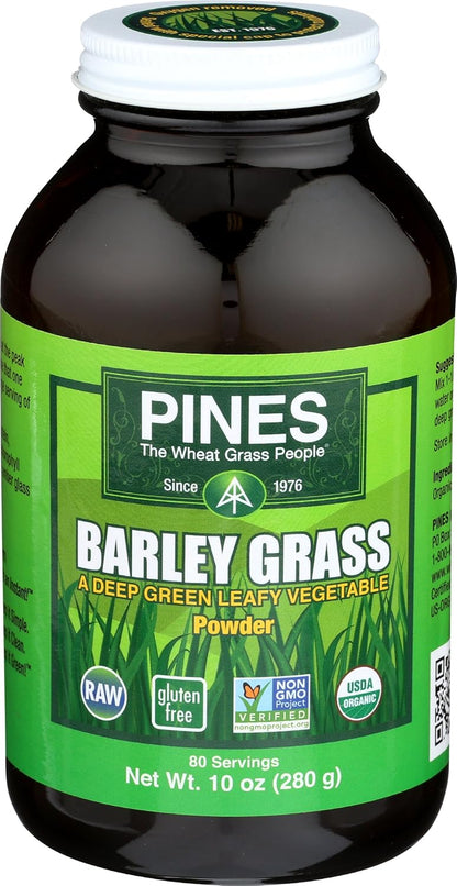 Polvo de Hierba de Cebada Orgánica Pines, – Orgánico certificado – sin químicos artificiales. – Image 1