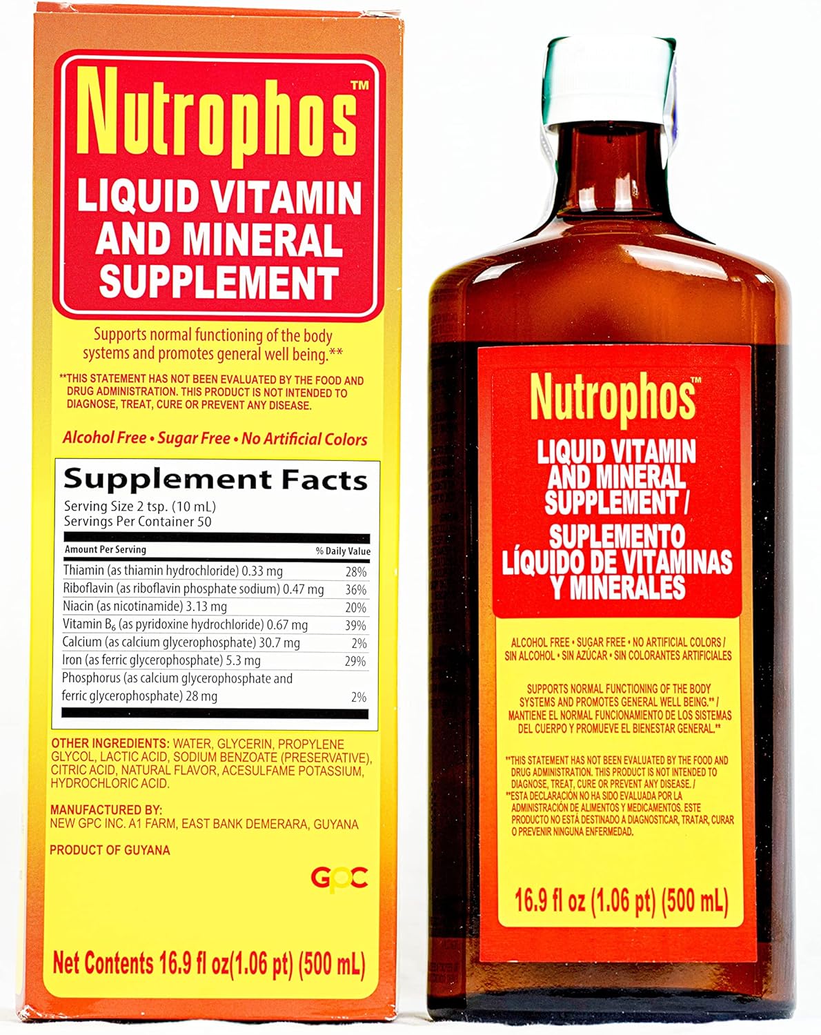 Liquid Vitamin and Mineral Supplement - Supports Normal Body Function and Promotes Overall Well-being - 16.9 fl oz