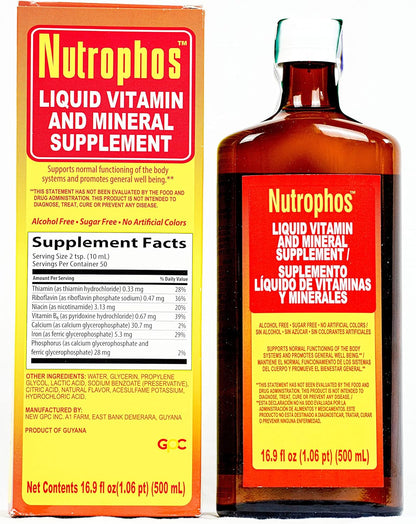 Nutrophos Complemento Líquido con Vitaminas B y Minerales, 500 ml – Image 1