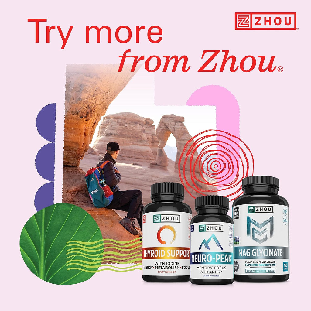 Zhou Methyl B12 - Metilcobalamina 5000 mcg - 60 Microgrageas Veganas