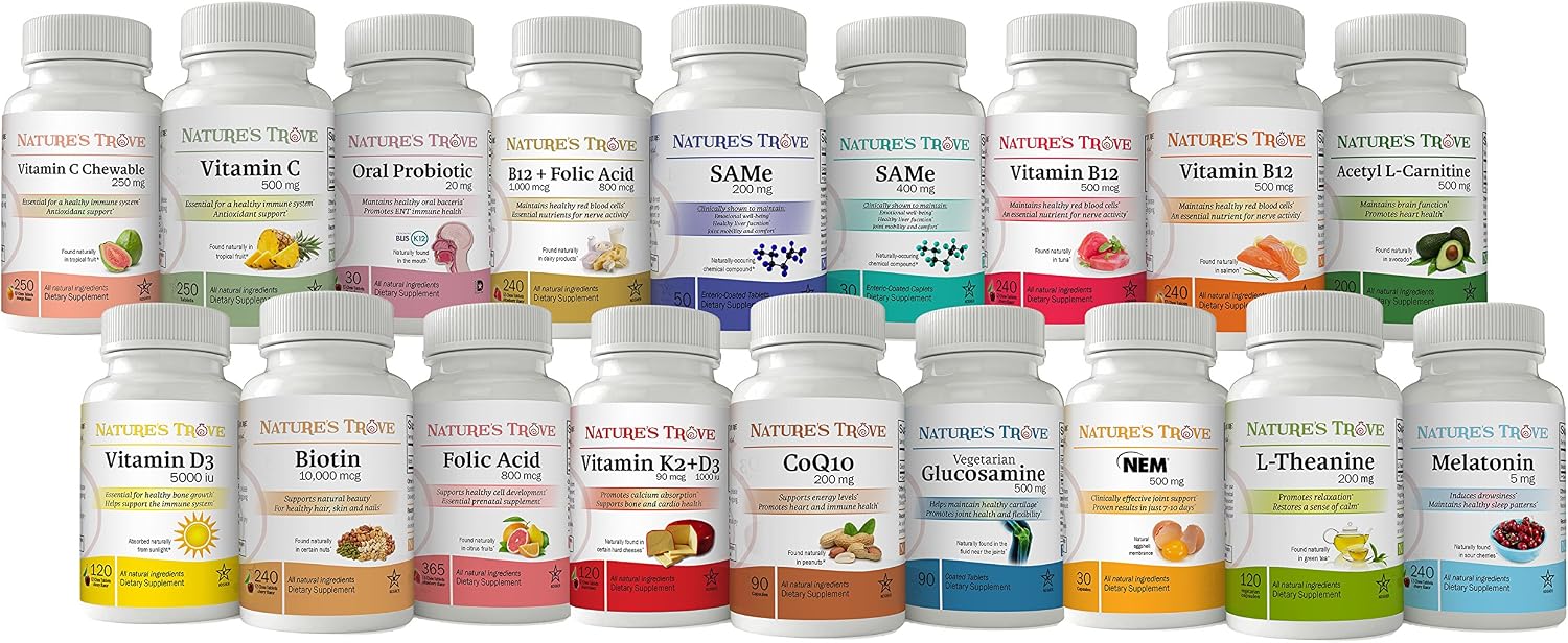 Vitamina B12 500 mcg de Nature's Trove - 240 comprimidos masticables EZ sabor cereza